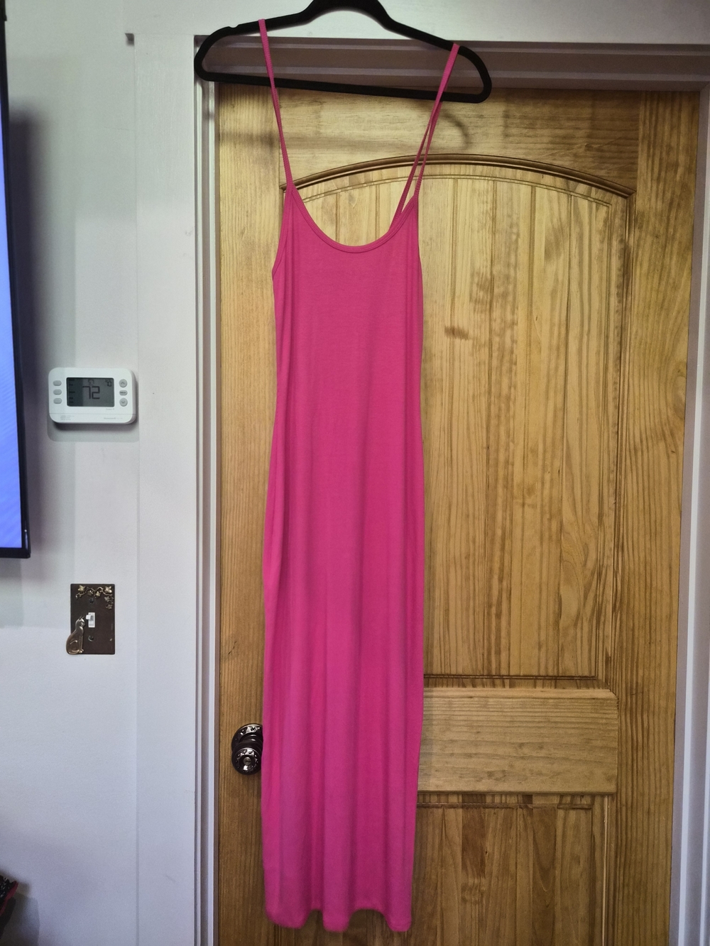 Zenana Outfitters Hot Pink Spaghetti Strap Maxi Dress